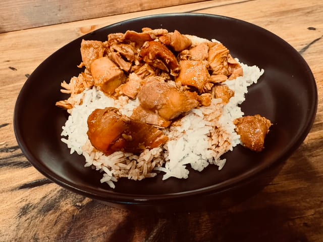 Teriyaki Chicken over Rice.