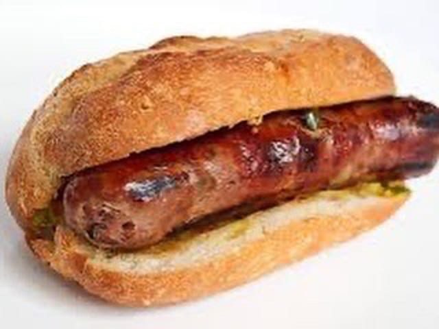 Smoked Sausage Sandwich.